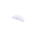 Moss LED ALQ-1807 end cap with wire hole white plastic for slim surface mount aluminum channel LED profile with cable pass-through and mounting tabs for low-profile LED strip lighting installation