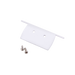 Moss LED ALQ-1848 closed end cap without hole white plastic rectangular with mounting screws for rectangular aluminum channel LED profile clean finish linear pendant lighting installation