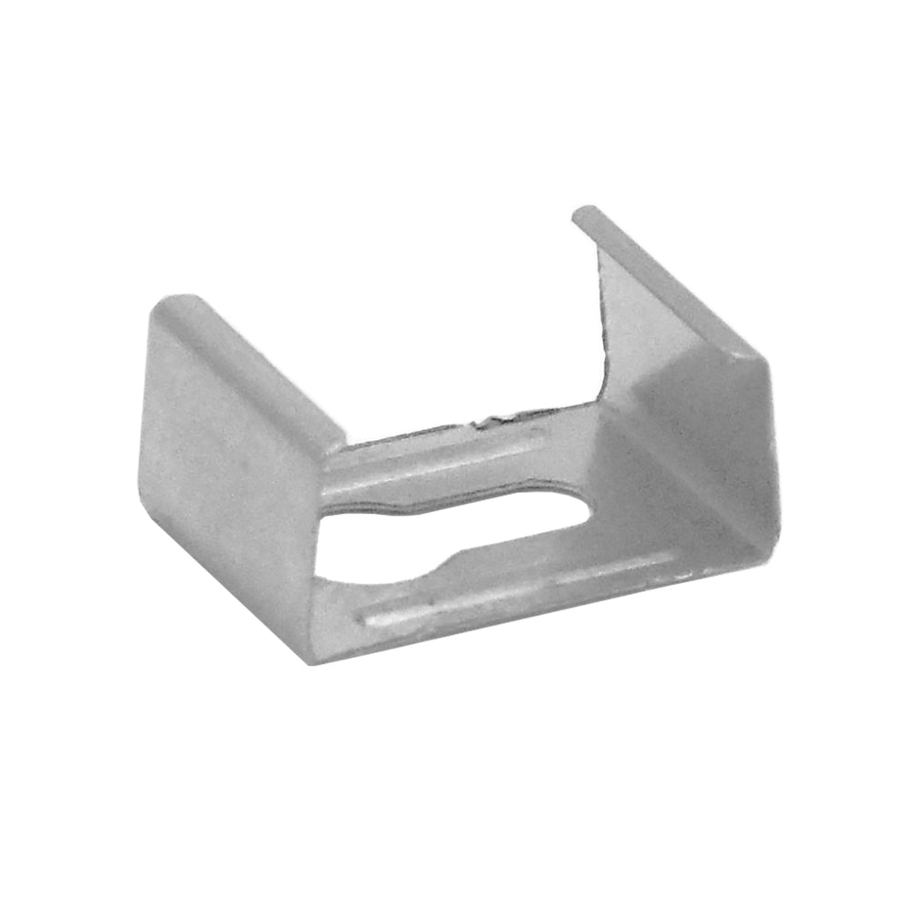 Moss LED ALQ-1919H mounting clip metal bracket with screw hole for aluminum channel front view