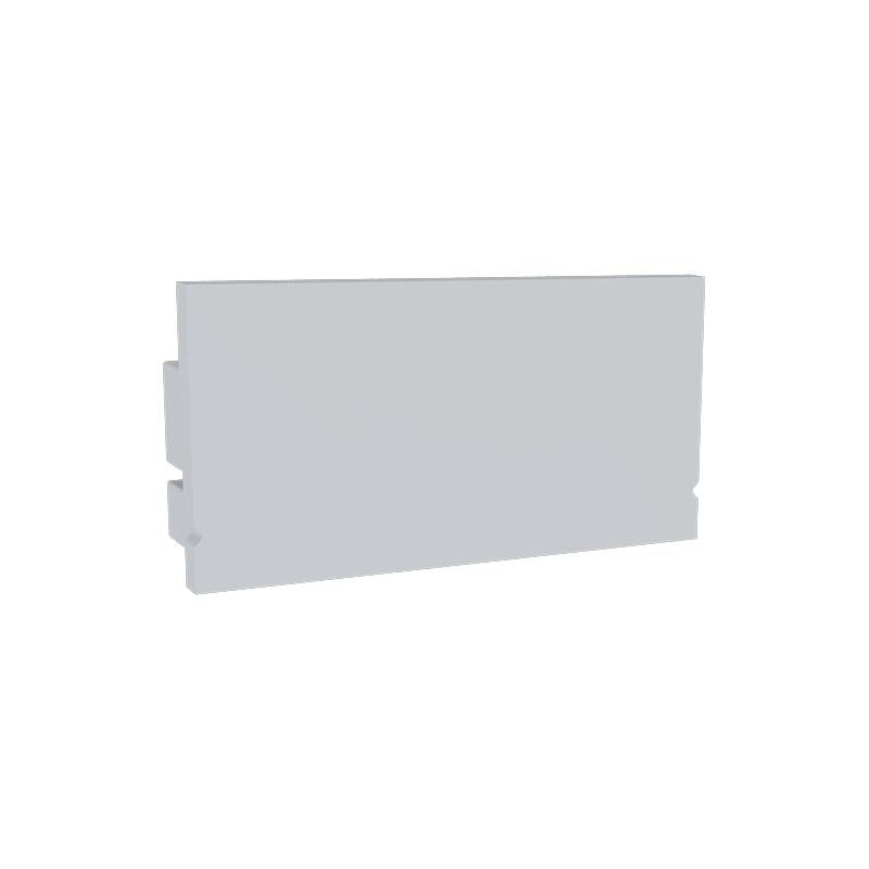 Moss LED ALQ-3015A closed end cap in white for aluminum LED channel