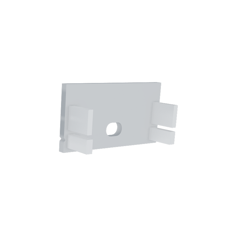 Moss LED ALQ-3015A end cap with hole in white for aluminum LED channel