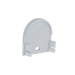 Moss LED ALQ-3015B white end cap with hole for aluminum channel profile on transparent background