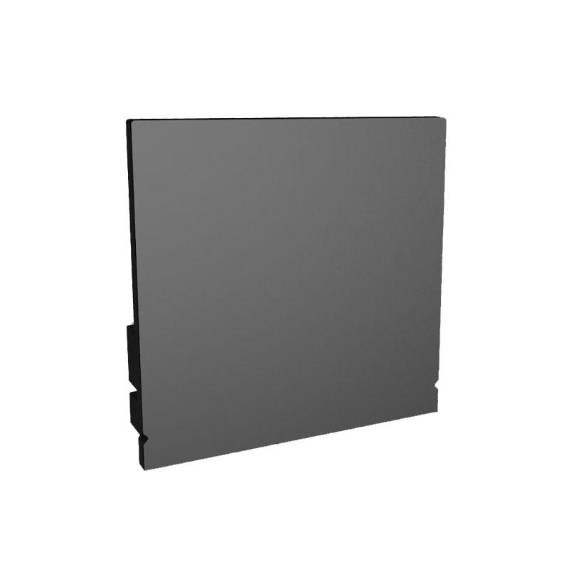 Moss LED ALQ-3015C black closed end cap for aluminum channel profile on white background