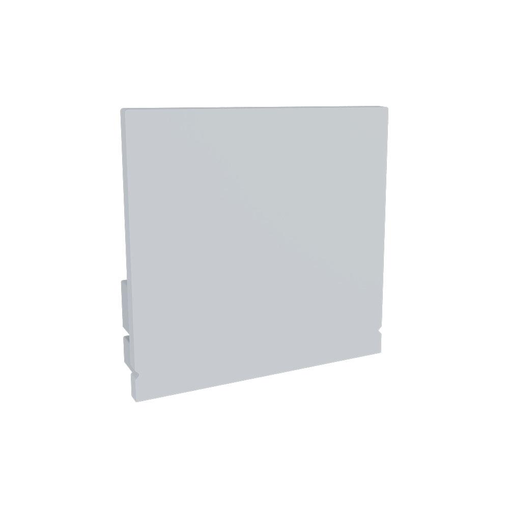 Moss LED ALQ-3015C white closed end cap for aluminum channel profile on white background