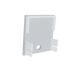 Moss LED ALQ-3015C white end cap with hole for aluminum channel profile on transparent background