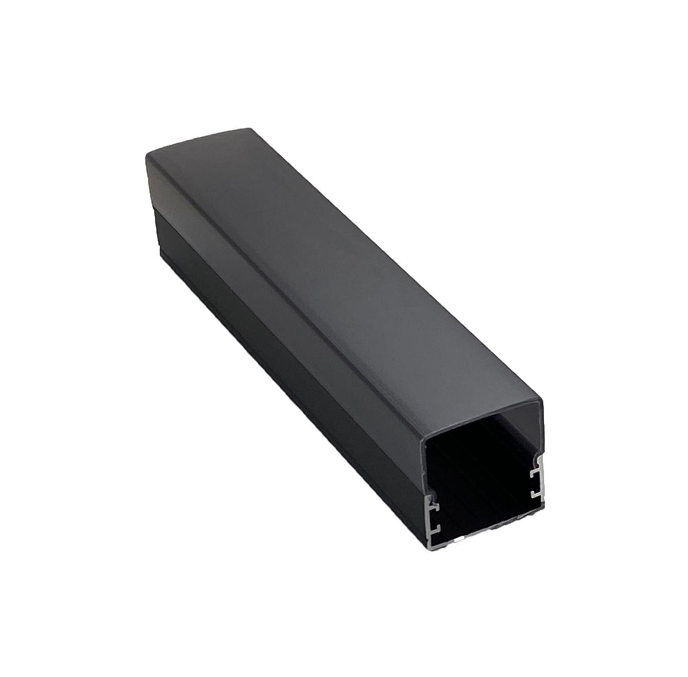 Moss LED ALQ-3015C aluminum channel with square cover assembled in black