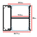 Moss LED ALQ-3028 aluminum channel profile cross-section technical drawing showing dimensions 30.71mm total width 28mm height 25.5mm top width 19.2mm inner channel width with milky diffuser cover dual channel surface mount 2 meter for LED strip lighting installation