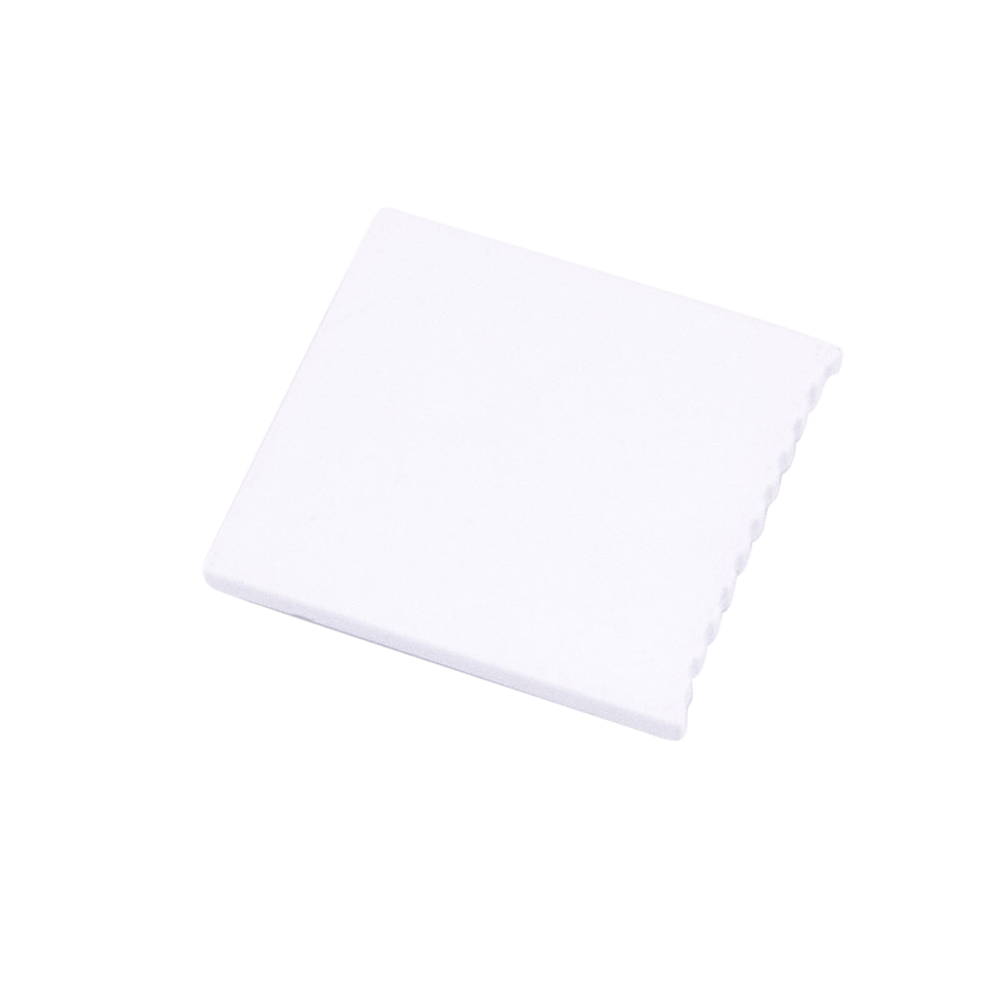 Moss LED ALQ-3028 closed end cap without hole white plastic with ridged edge for dual channel surface mount aluminum channel LED profile clean finish for LED strip lighting installation