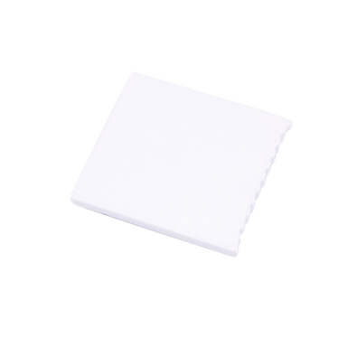 Moss LED ALQ-3028 closed end cap without hole white plastic with ridged edge for dual channel surface mount aluminum channel LED profile clean finish for LED strip lighting installation