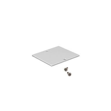 Moss LED ALQ-3535F closed end cap brushed aluminum square plate with included mounting screws for 35x35mm square aluminum LED strip channel profile