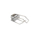 Moss LED ALQ-3535F spring-loaded brushed aluminum hanger clip side view showing spring mechanism and wire arms for ceiling suspension of LED channel profile