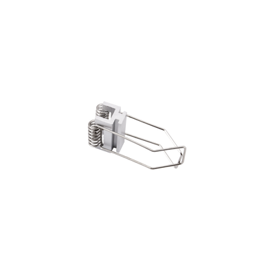 Moss LED ALS-A3010 spring bracket mounting clip with metal wire spring arms white plastic body for recessed aluminum channel LED profile ceiling installation