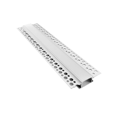 Moss LED ALSST-6114 aluminum channel for drywall recessed mounting with perforated flanges silver finish LED strip profile