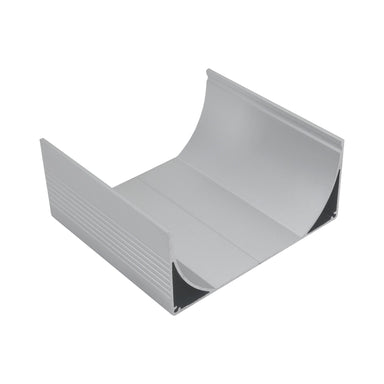 Moss LED ALSST-8035B stair step aluminum channel only 2.44 meter open profile angled view showing wide 80x35mm LED strip housing