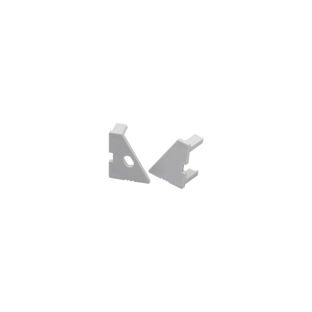 Moss LED aluminum channel MOSS-ALS-A2016 end caps pair with wire feed hole for clean LED strip light installation