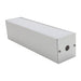 Moss LED MOSS-ALQ-3535F aluminum channel closed view showing end cap with wire exit hole and diffuser cover