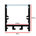 Moss LED MOSS-ALQ-3535F aluminum channel cross-section dimensions diagram showing 35mm width, 37.5mm height, and 31.8mm internal width