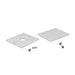 Moss LED MOSS-ALQ-3535F aluminum channel end caps pair with mounting screws, one with wire hole and one solid
