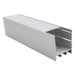 Moss LED MOSS-ALQ-3535F aluminum channel open profile view with diffuser cover partially removed showing internal LED strip mounting area