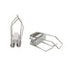 Moss LED MOSS-ALQ-3535F aluminum channel spring mounting clips closeup, two angles showing recessed installation hardware