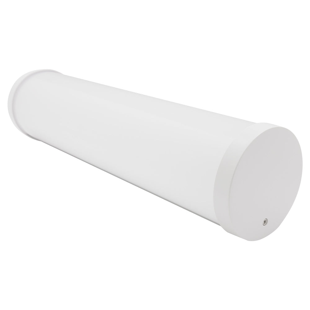 Moss LED aluminum channel MOSS-ALM-O6060C round 60mm profile with milky diffuser cover closed on white background