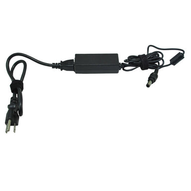 Moss LED BP100 98W LED power supply adapter with AC power cord and DC barrel connector output cable on white background