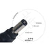 Moss LED BP100 LED power supply DC barrel connector close-up showing dimensions 5.50mm outer diameter 2.50mm inner pin and 12mm length