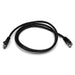 MossLED 3ft black Cat5E ethernet network cable with RJ45 connectors, 350MHz UTP bare copper patch cord on white background