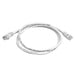 MossLED 3ft white Cat5E ethernet network cable with RJ45 connectors, 350MHz UTP bare copper patch cord