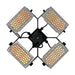 Moss LED Cross-Focus Quattro front view showing four LED panels with warm and cool color temperature LEDs