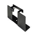 Moss LED CWLS cable wall mount clamp bracket black metal construction with thumbscrew tightening mechanism for securing cables and wires to walls or surfaces on white background
