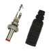Moss LED DC Barrel Plug IP68 Waterproof Set, Metal Panel Mount Jack and Black Field Installable Plug, Outdoor Rated for LED Power Connections