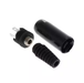 MossLED DC male field installable plug 1.3mm barrel connector with Astera NYX compatible panel mount jack and strain relief boot
