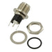 Moss LED DC Panel Mount Jack PCL722AS with Mounting Hardware, Metal Threaded Body with Nut Washers and O-Ring, Solder Pin Terminals for LED Power