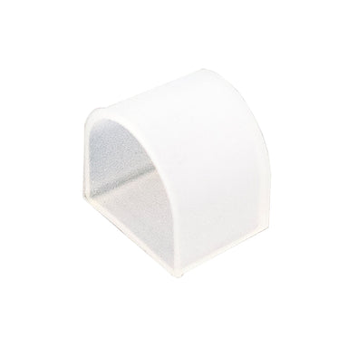 DiffuseFLEX™ LED End Cap for RGB+RGBW 15mm silicone tube strip – translucent dome-shaped end cap, angled view – Moss LED