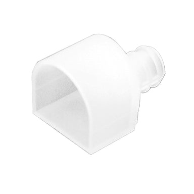 DiffuseFLEX™ LED End Cap with Wire Hole for RGB+RGBW 15mm strip – translucent dome end cap with side wire exit port – Moss LED