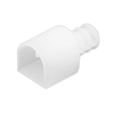 Moss LED DiffuseFLEX LED End Caps white 12mm for DiffuseFlex LED strip, angled 3D product view on white background