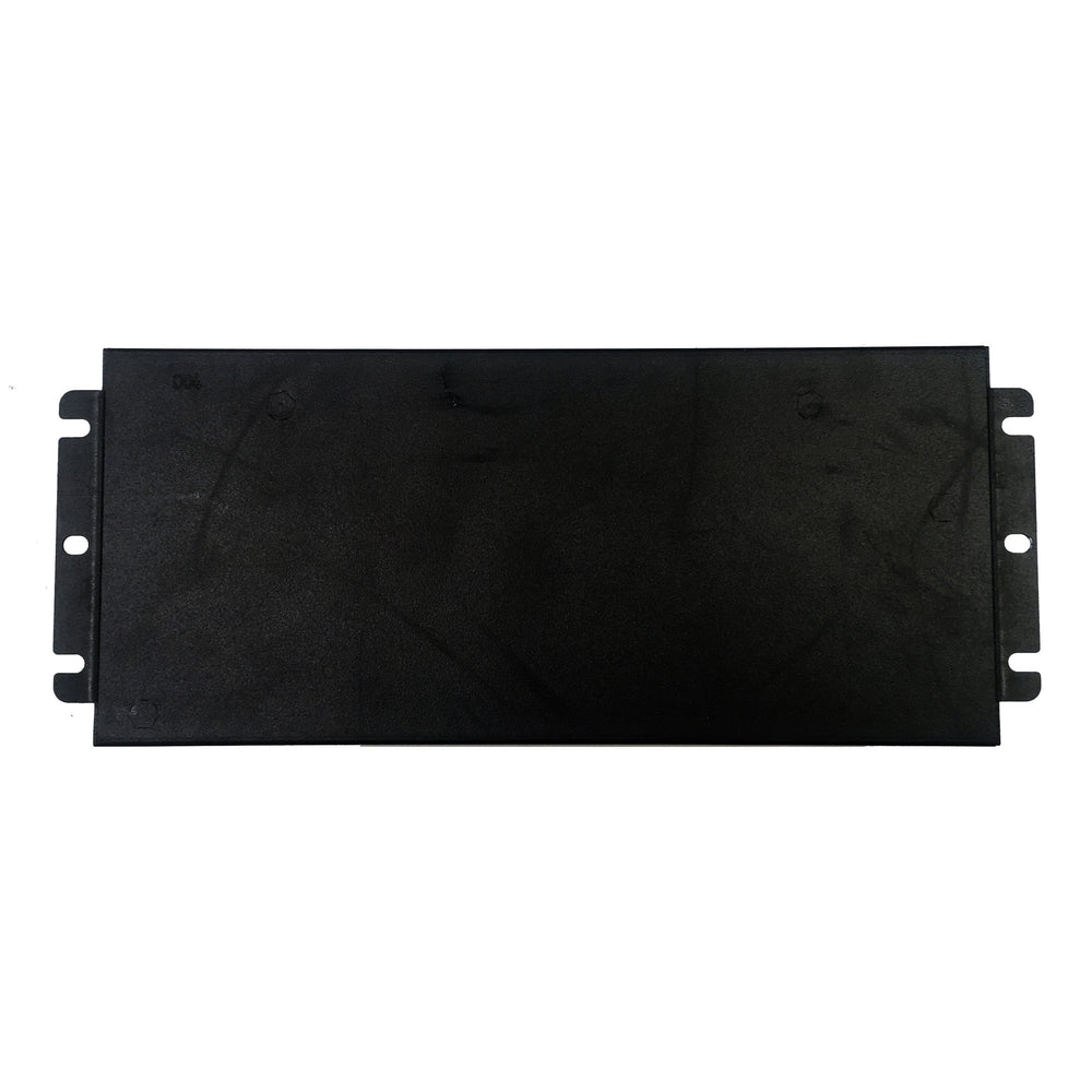Moss LED TRIAC phase cut dimmable LED driver bottom view showing black metal enclosure with mounting tabs for secure installation