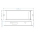 MossLED DMX 4-channel slim dimmer decoder technical dimensions diagram showing top and side views 160mm length 47mm width 22mm and 24mm height