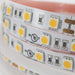 Moss LED FlexLED 60 White 24V 3000K warm white LED tape macro close up 5050 chip detail DC24V UL listed