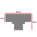 MossLED FlexLED PCB connector 3-way T-shape solder type dimensions diagram showing 30.5mm width 10mm strip height and 20mm total height
