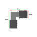 MossLED FlexLED QwikClip 2-way straight connector dimensions diagram 32mm x 32mm x 14mm solderless LED strip connector