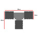 MossLED FlexLED QwikClip 3-way T-shaped connector dimensions diagram 50mm x 32mm x 14mm solderless LED strip connector