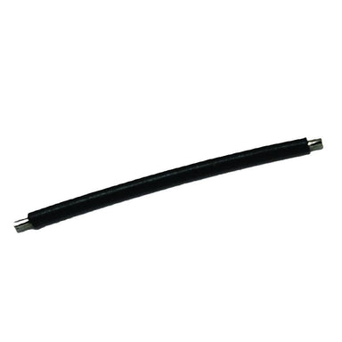 Moss LED single jumper wire black with pre-stripped and tinned ends close up view
