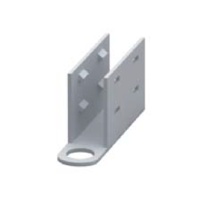Moss LED Mini Neon FlexLED 4mm mounting clip metal bracket with screw holes 3D render