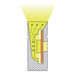 Moss LED MiniNeon FlexLED LED light emission diagram cutaway cross section showing diffuser and upward beam 24V
