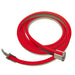 MossLED Neon FlexLED red RGB 24V flexible silicone neon LED strip coiled with power connectors on white background