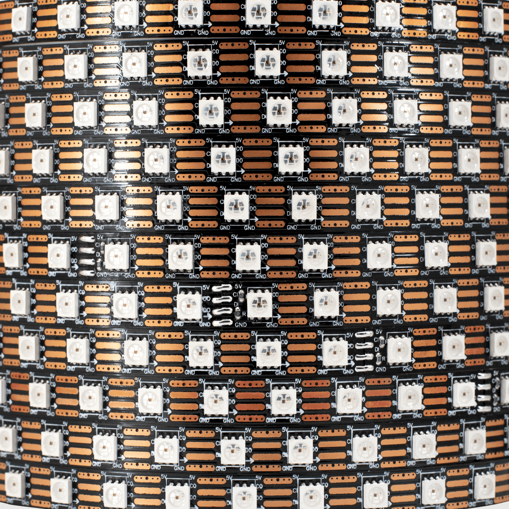 Moss LED Pixel FlexLED 5V RGB High Frequency 72 LED/m APA102 chip close-up coiled reel