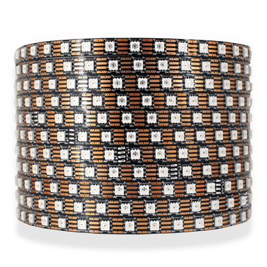 Moss LED Pixel FlexLED 5V RGB High Frequency 72 LED/m APA102 tall coiled reel on white background