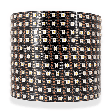 Moss LED Pixel FlexLED 5V RGBW Mid Frequency SK6812 black PCB coiled reel white background